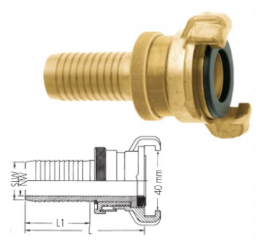 GEKA plus -Schlauchstück "SH" mit Tülle 1/2"